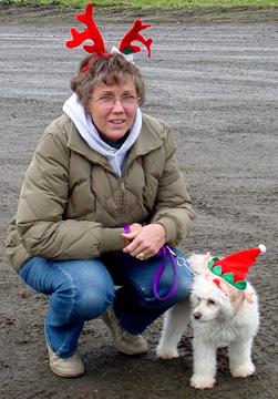 Pixie and Diana at Christmas time